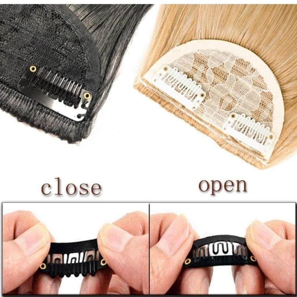 FASHION One Piece Clip in Hair Bangs-Light Brown